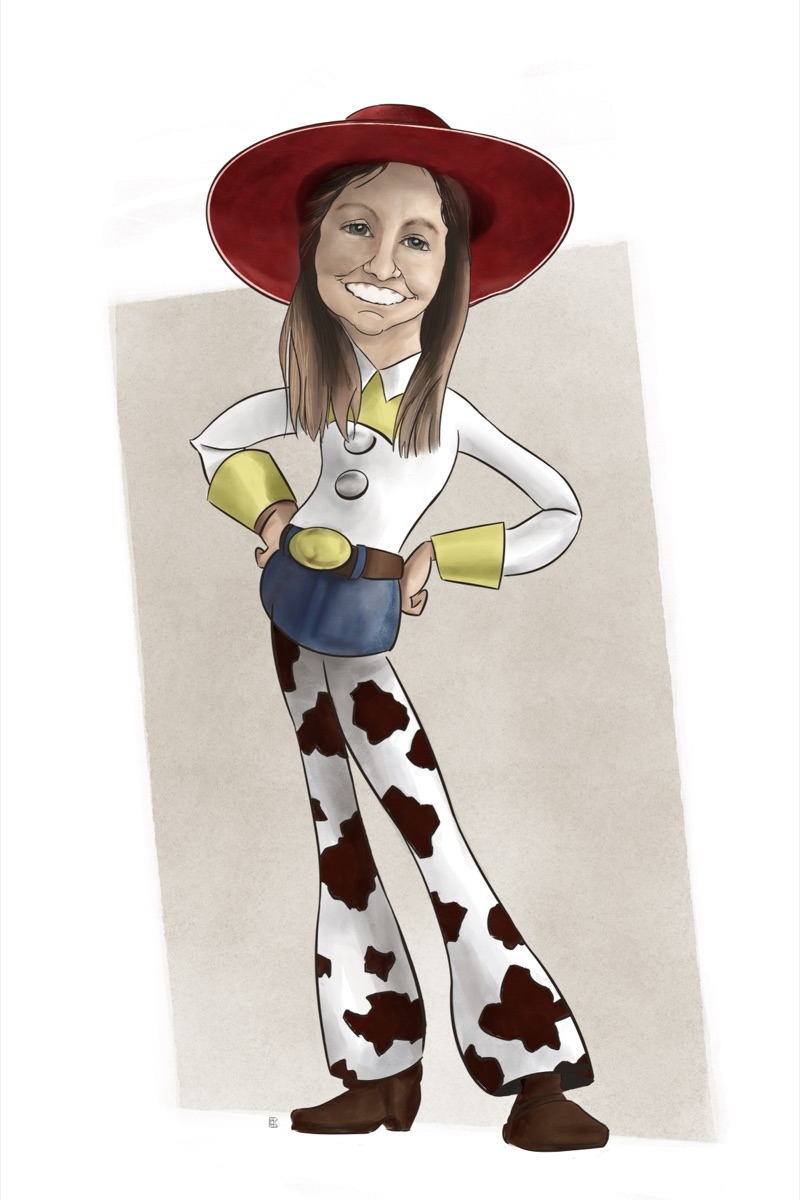 Caricature — la cow-girl