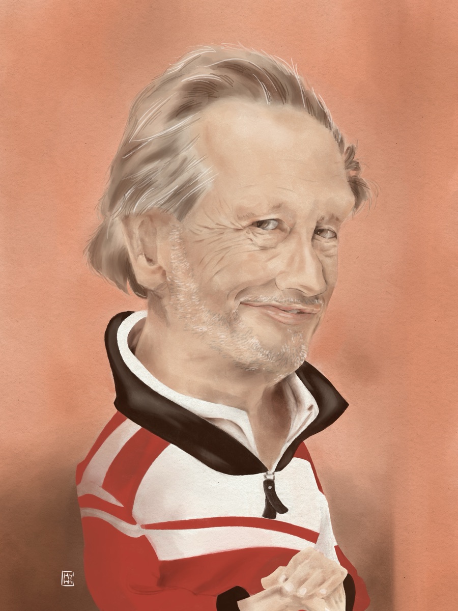 Le joueur de rugby, caricature sportive