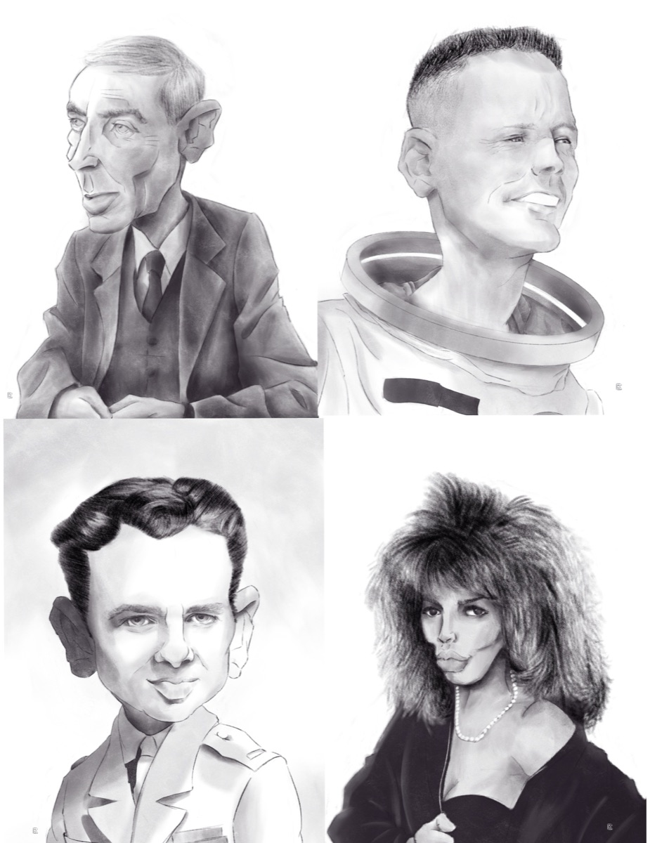 Études de portraits dessinés de la galerie Caric'Art