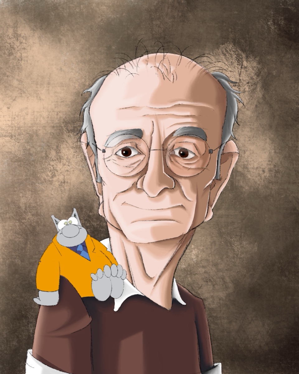 Caricature d'écrivain